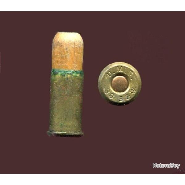 .38 S&W - belle et tr�s ancienne cartouche US � balle bois - �videmment chargement poudre noire