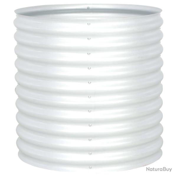 Jardini�re lit sur�lev� plantes fleurs jardin 80 x 80 x 81 cm acier galvanis� argent� 02_0001083