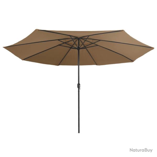 Parasol d'extrieur avec mt en mtal 400 cm taupe 02_0008267