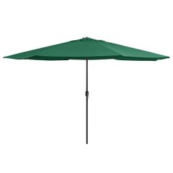 Parasol d'ext&eacute;rieur avec m&acirc;t en m&eacute;tal 400 cm vert 02_0008269