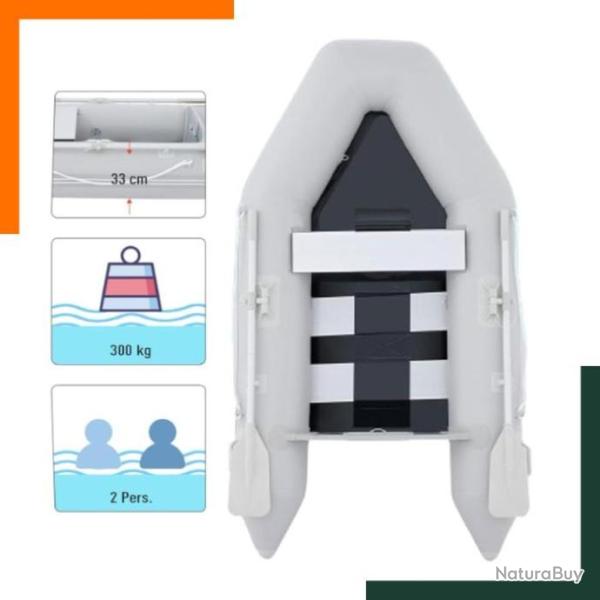 Bateau pneumatique 2 personnes - 300 kg - Avec 2 rames - Gonfleur et kit de r�paration