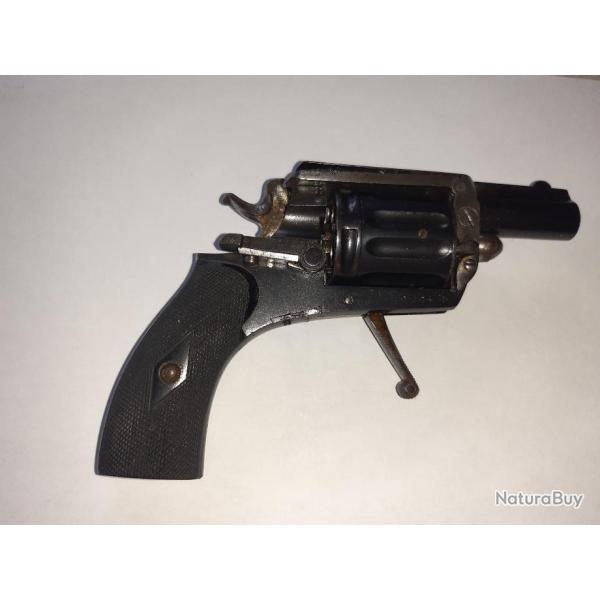Rare REVOLVER belge  jection automatique cal 8.92