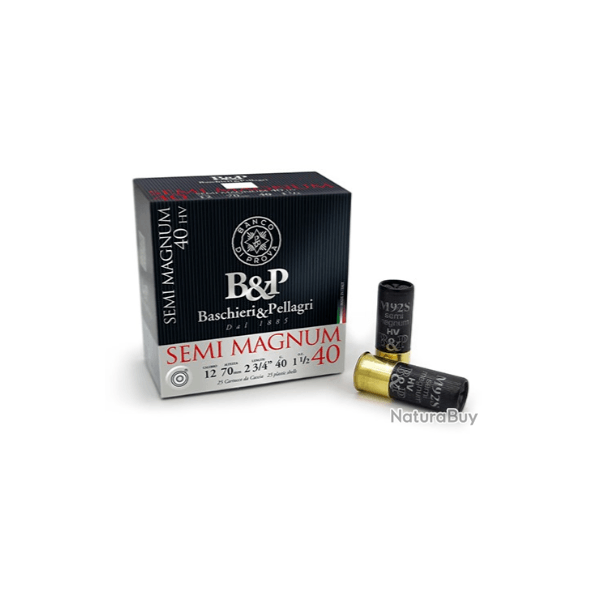 Cartouches semi magnum HV 40gr cal 12 B P Plomb