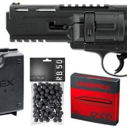 Pack revolver CO2 &agrave; balles de caoutchouc T4E TR 50 Gen2 - Cal.50 (13 Joules max)