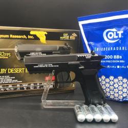 Pack Airsoft Cybergun - Baby desert eagle + 5 capsules CO2 + Sachet de 3200 BB'S