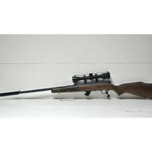 Carabine � verrou Savage Stevens bois calibre 22LR + lunette 4x32 + silencieux - PROMOTION