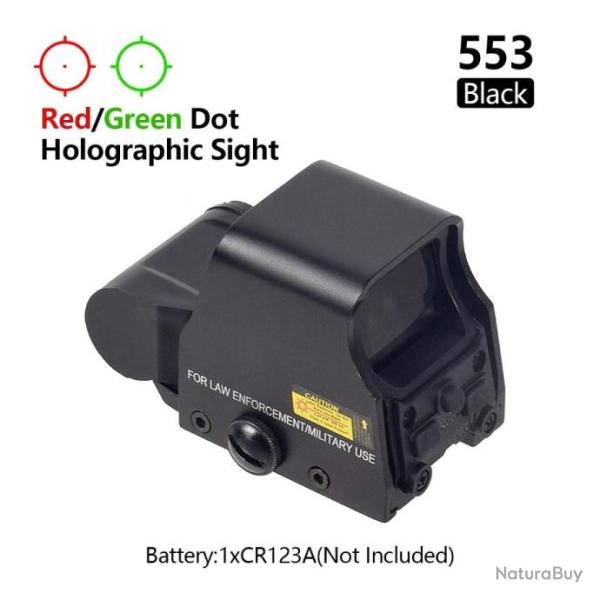 Viseur Point Rouge Holographique 553 Noir - LIVRAISON GRATUITE !!