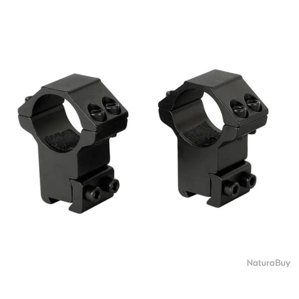 Colliers haut rail 11 mm pour lunette de tir diam�tre 25,4 mm (1 pouce)