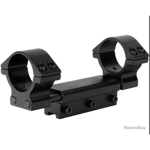 Monobloc Zero recoil pour carabine � air comprim� avec rail 11 m � lunette 25,4 et 30 mm