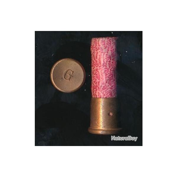 (12892) Une belle cartouche 9mm Flobert simple charge ancienne pour collection Inerte Usine marque G