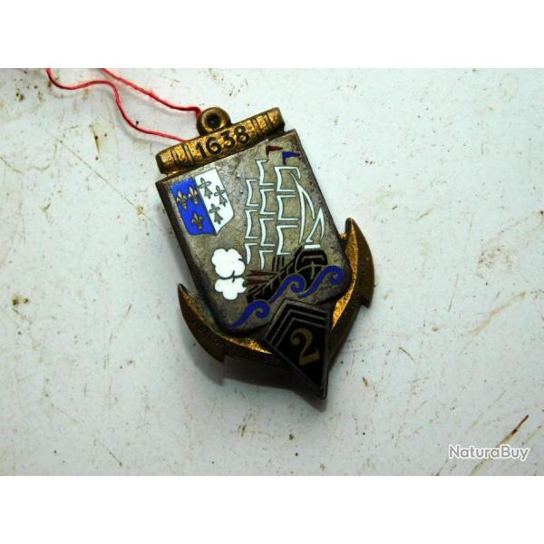 INSIGNE 2 RIMa REGIMENT INFANTERIE de MARINE / DRAGO ROMAINVILLE