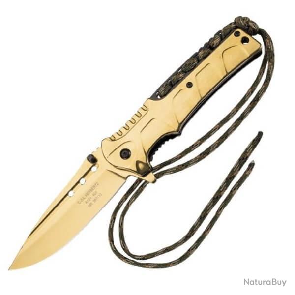 567112 couteau pliant Herbertz inox dor� 12cm