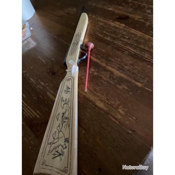 jouet pour enfant  ressort crosse en vrai bois canon mtal