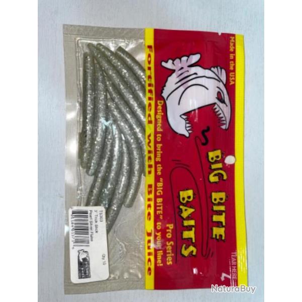 !! LEURRE BIG BITE BAITS 3�� TRICK STICK COULEUR PEARL SILVER FLAKE
