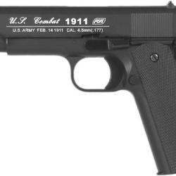 Pistolet &agrave; plomb CO2 4.5 mm BB ASG 1911 US-Combat - Blowback (2,9 Joules)