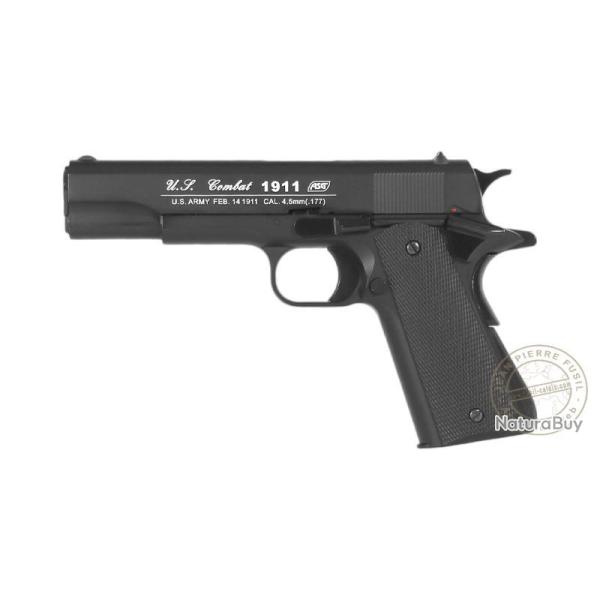 Pistolet  plomb CO2 4.5 mm BB ASG 1911 US-Combat - Blowback (2,9 Joules)