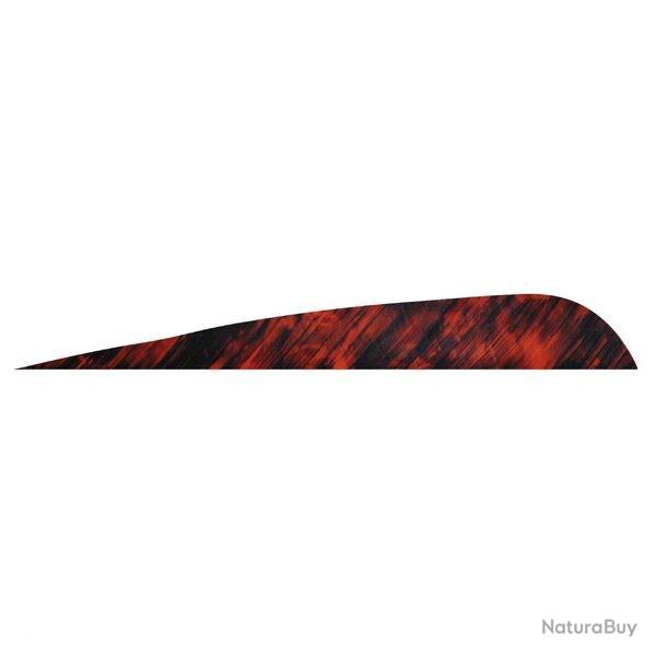 PLUME PARABOLIQUE 5" DROITE - CAMO ROUGE/12