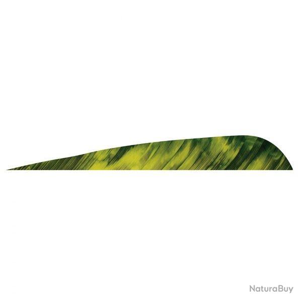 PLUME PARABOLIQUE 5" DROITE - CAMO JAUNE/12