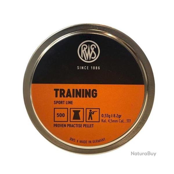 Plombs RWS TRAINING , calibre 4.5 mm 0.53g par 1 boite ( 500 plombs )