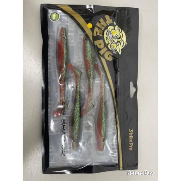 !! LEURRE STRIKE PRO THE PIG SHAD JR 150 COULEUR CARROT