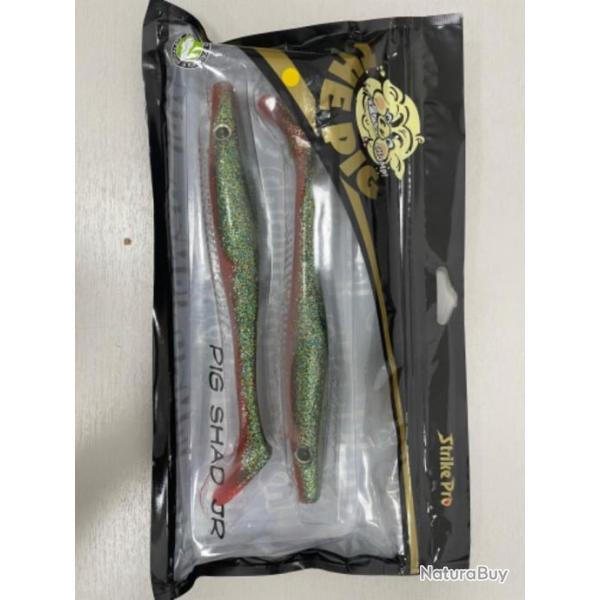 !! LEURRE STRIKE PRO THE PIG SHAD JR 200 COULEUR CARROT