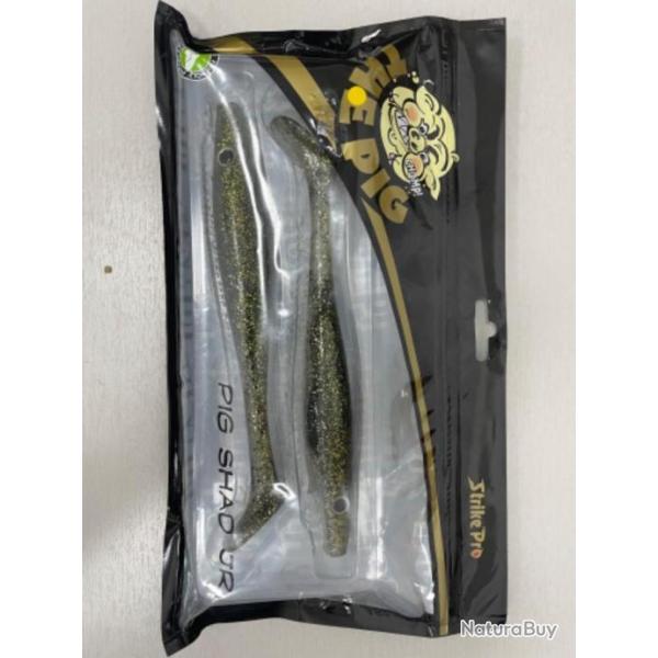 !! LEURRE STRIKE PRO THE PIG SHAD JR 200 COULEUR GREEN ICE