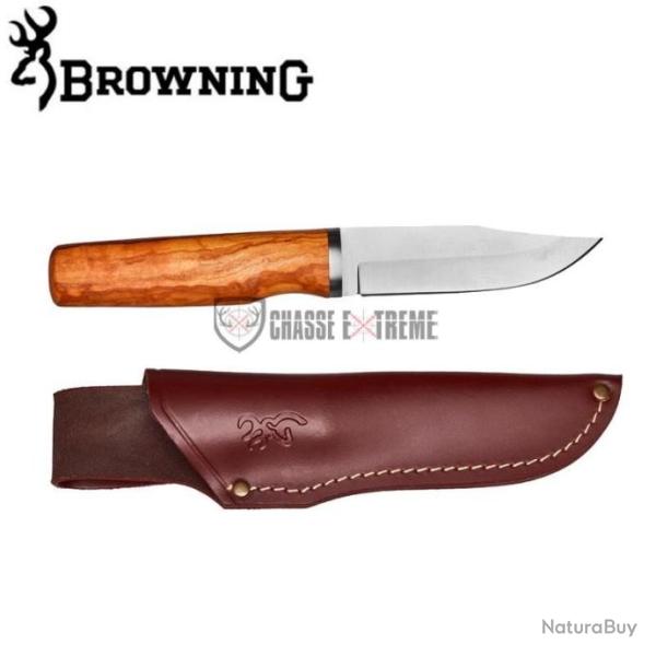 Couteau BROWNING Nordic Fixe en Bois d'olivier 10.5 cm