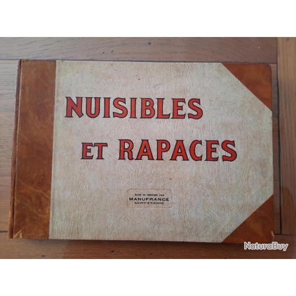 Livre  NUISIBLES ET RAPACES  MANUFRANCE 1951