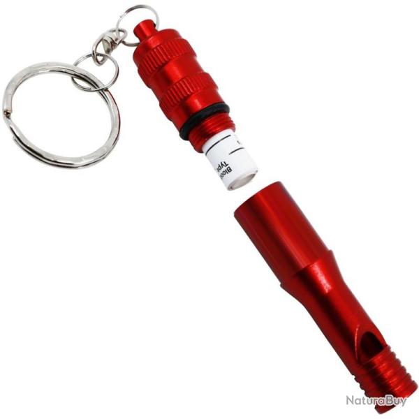 Sifflet de secours avec capuchon CAO rouge