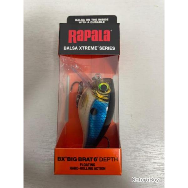 !! LEURRE RAPALA BX BIG BRAT 6' DEPTH COULEUR BLUE GHOST