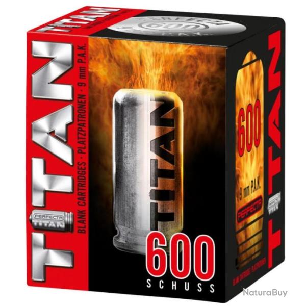 Cartouches  blanc TITAN perfecta cal.9mm par 600