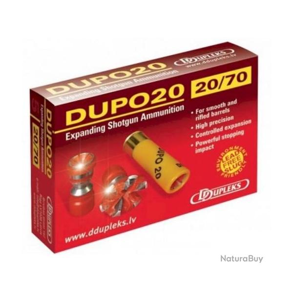 Cartouches munitions � balles DDUPLEKS expansive dupo 20 cal. 20/70 par 5