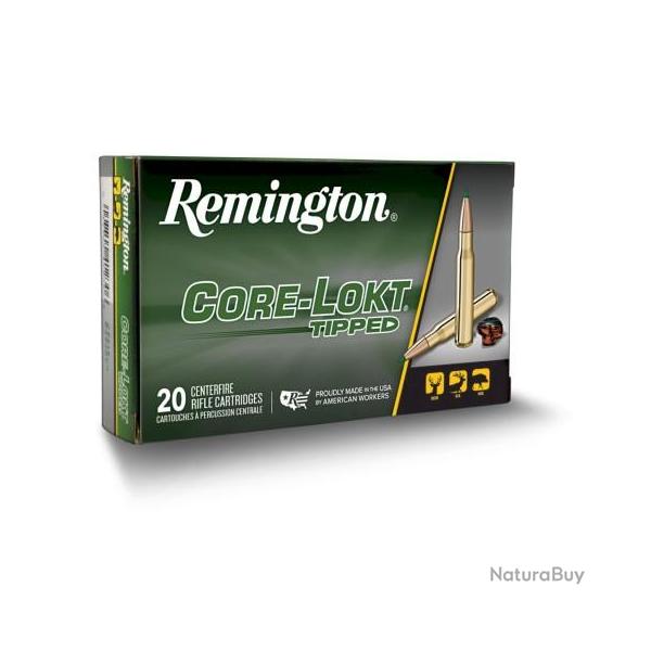 Munitions REMINGTON cal.308win core lokt tipped 180gr par 20