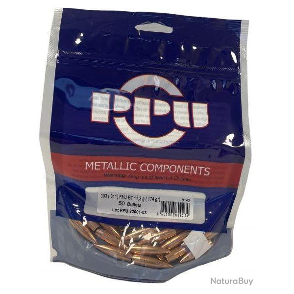 BALLES PARTIZAN .311" Cal-303 FMJ BT 174gr X50