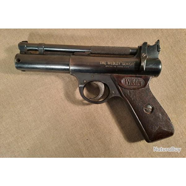 Rare pistolet webley&Scott "SEIGNOR"Pistolet cal 4,5 � plombs