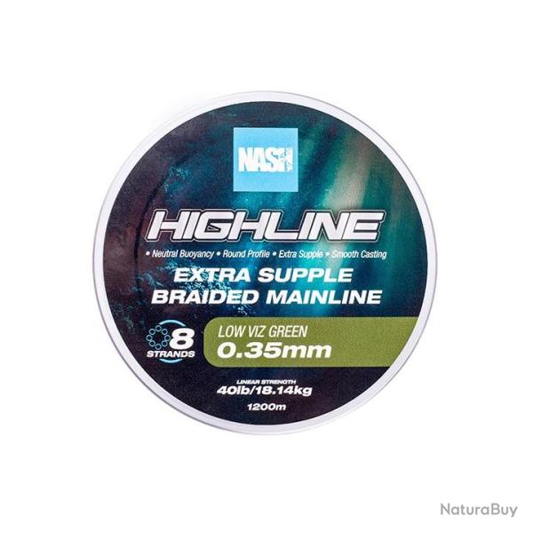 Tresse flottante Nash Green 1200m 24/100-30LBS