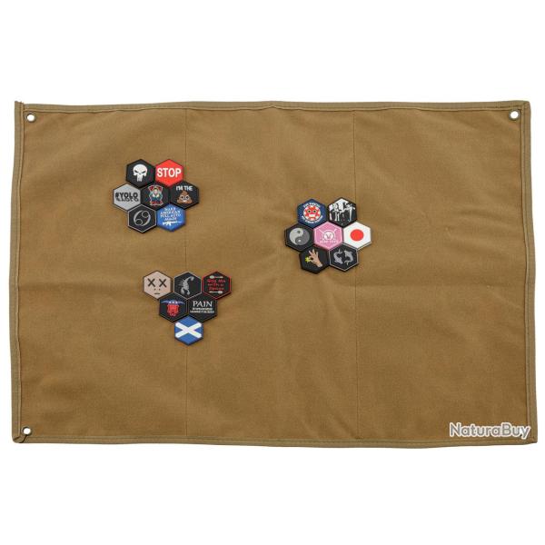 Pr�sentoir � patch Tan avec 20 patchs al�atoires sentinelle gear-Pr�sentoir � patch Tan avec 20 patc