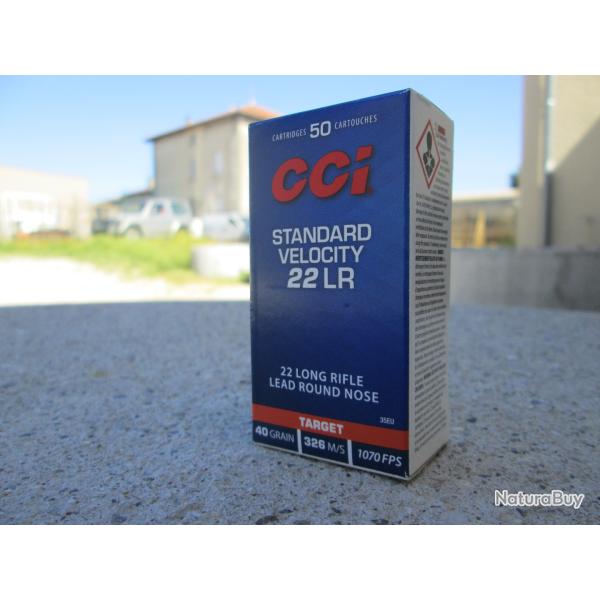 500 cartouches CCI en 22LR 40 gr standard velocity
