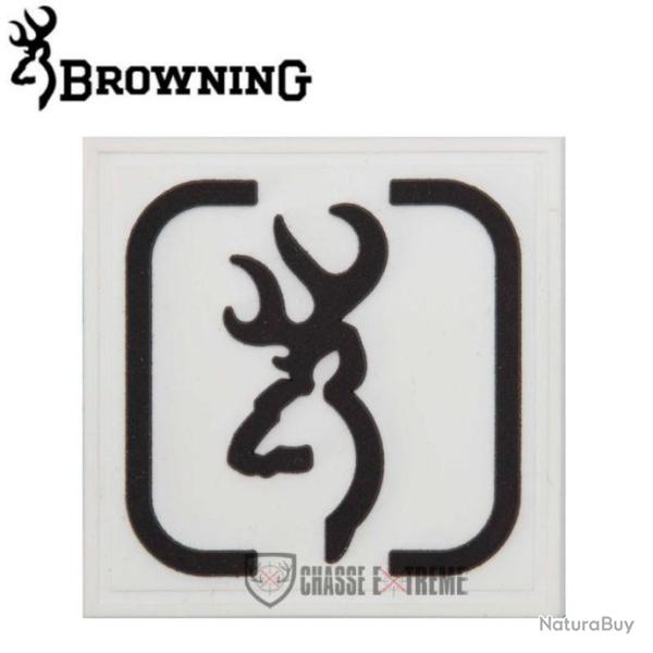 Badge BROWNING Blanc