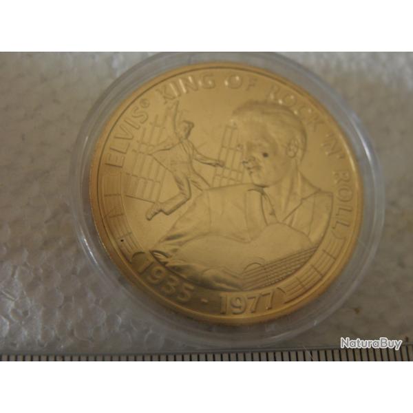 �les Cook rares 2007 1 $ Elizabeth II / Elvis Presley  (laiton) en capsule BU