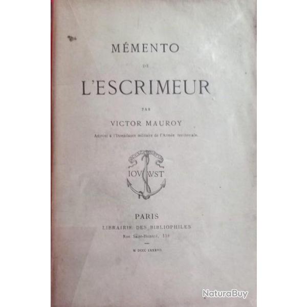 M�mento de l'escrimeur de Victor Maroy 1887