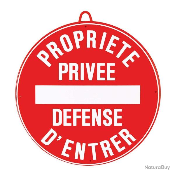 PROPRI�T� PRIV�E D�FENSE D'ENTRER DIAM. 28 CM ROUGE