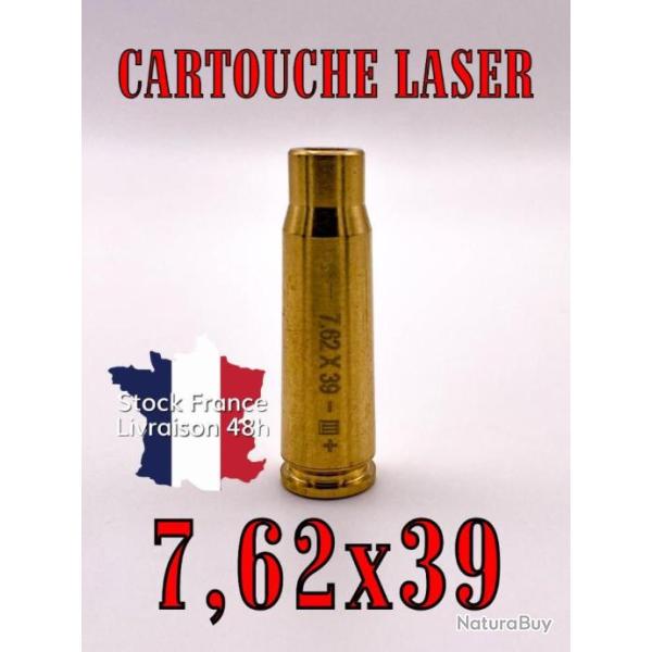 Cartouche laser de r�glage calibre 7,62x39 avec piles - Envoi rapide depuis la France