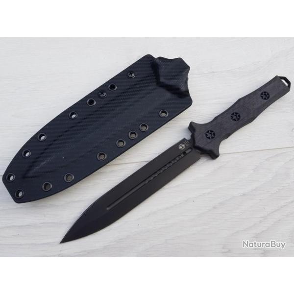 Dague Heretic Knives - Nephilim Carbon Fiber DLC