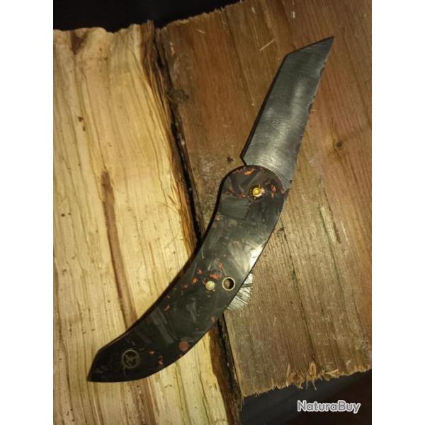 Couteau pliant pi�montais 010 LameTanto en Damas