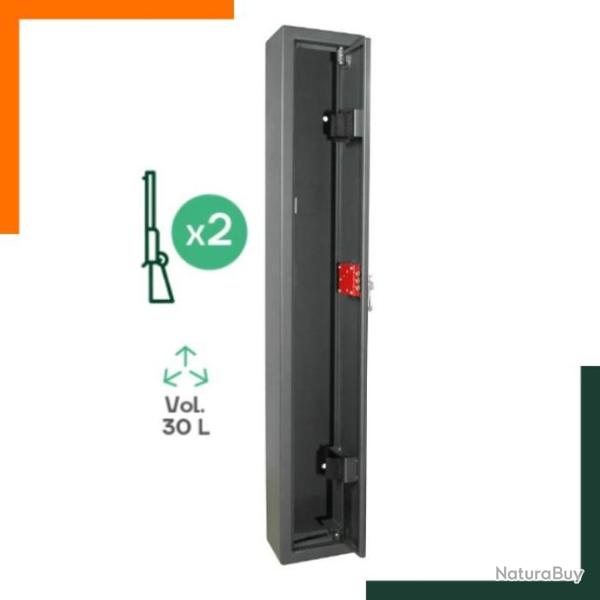 Armoire pour 2 fusils - Acier 2mm - LIVRAISON GRATUITE ET RETOUR GRATUIT