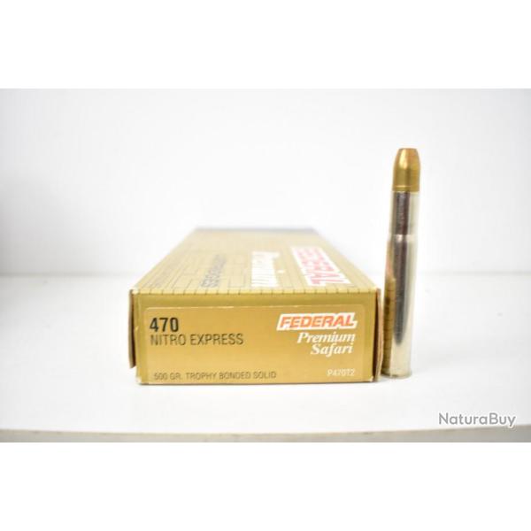 Desto 25! 1 boite de balles Federal calibre 470 Nitro Express 500gr