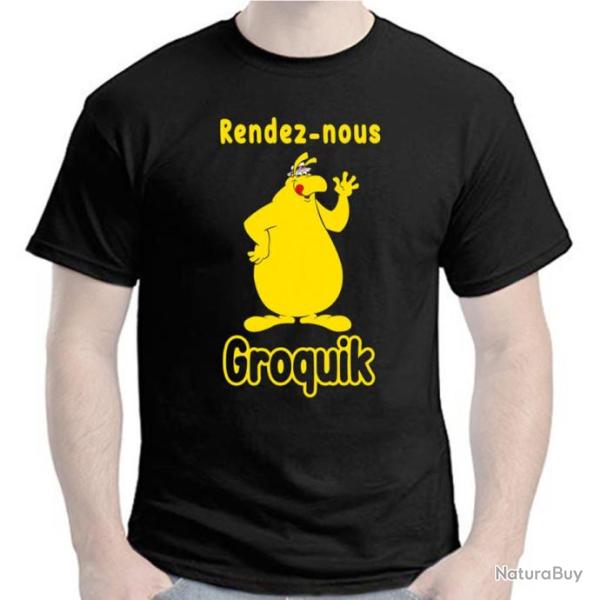 T-SHIRT Humour dr�le - Rendez-nous Groquik - Chocolat en poudre id�e cadeau pote collegue No�l !