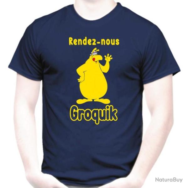 T-SHIRT Humour dr�le - Rendez-nous Groquik - Chocolat en poudre id�e cadeau collegue pote No�l !