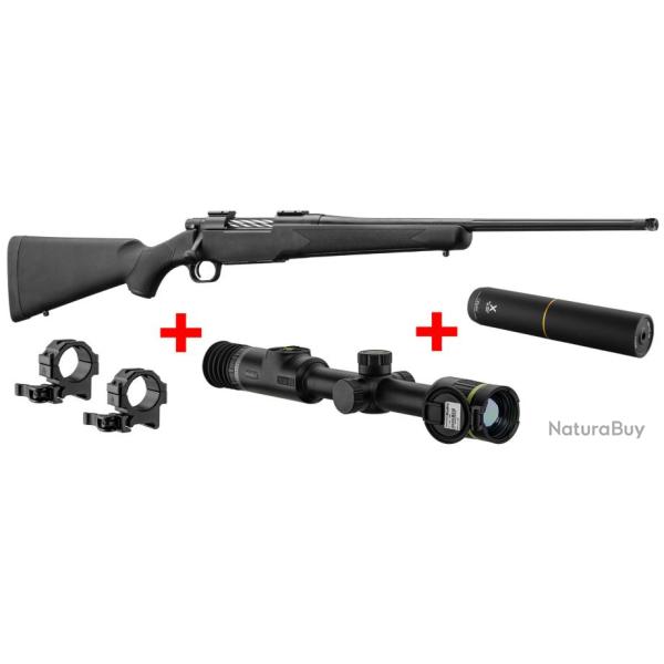 Wahou ! Pack Carabine Mossberg 30.06 avec Lunette Pixfra Pegasus 435 et Silencieux Stalon